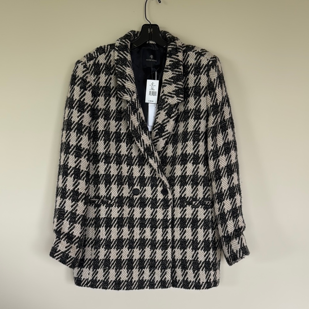 NWT Anine Bing, Cool Houndstooth Women's Blazer / Jacket - Size XL